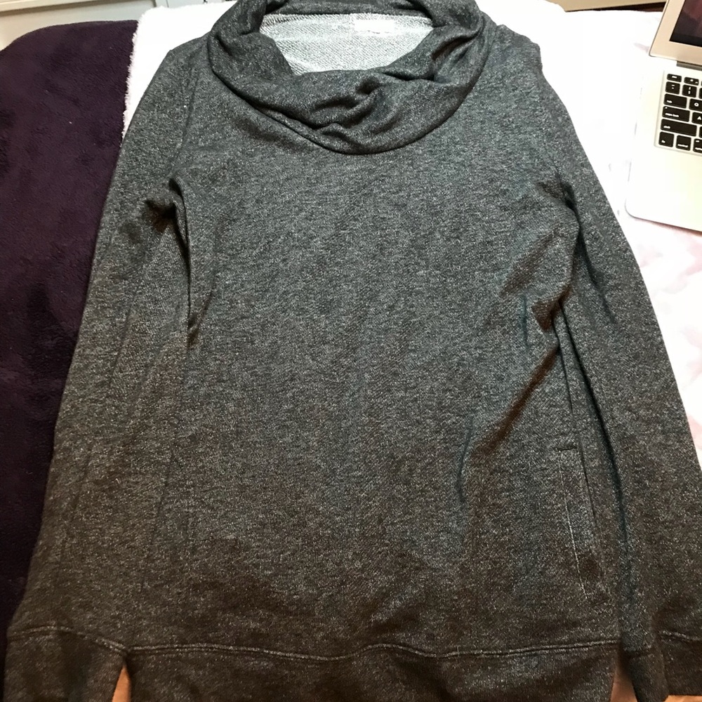 Cowl neck sweatshirt (on the dressier side)